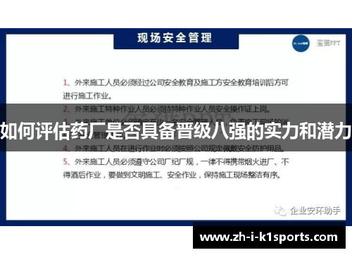 如何评估药厂是否具备晋级八强的实力和潜力